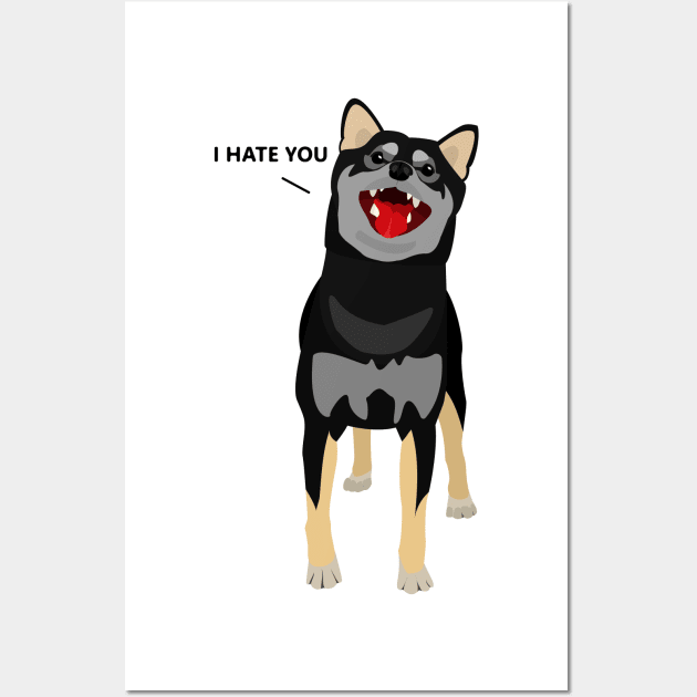 Black Shiba Inu Wall Art by MushroomEye